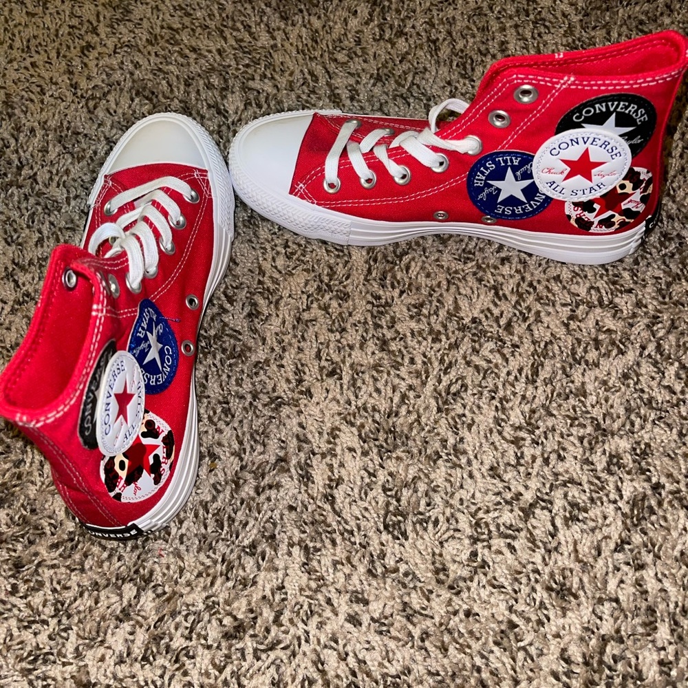 Converse high top sneakers -red